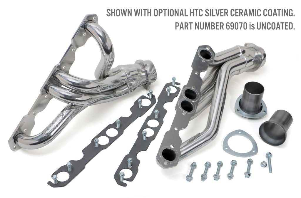 Hedman Hedders 69070 Mid-Length Headers for 67-74 4WD Truck, Blazer with SB 283-400 (Centered Engine) for Select Chevrolet Blazer, Chevrolet K10 Pickup, Chevrolet K10 Suburban, Chevrolet K20 Pickup, Chevrolet K20 Suburban, GMC Jimmy, GMC K15/K1500
