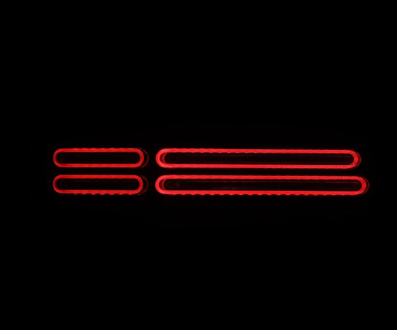 AlphaRex 691012 Prismatic LED Taillights Black for Select Nissan Z