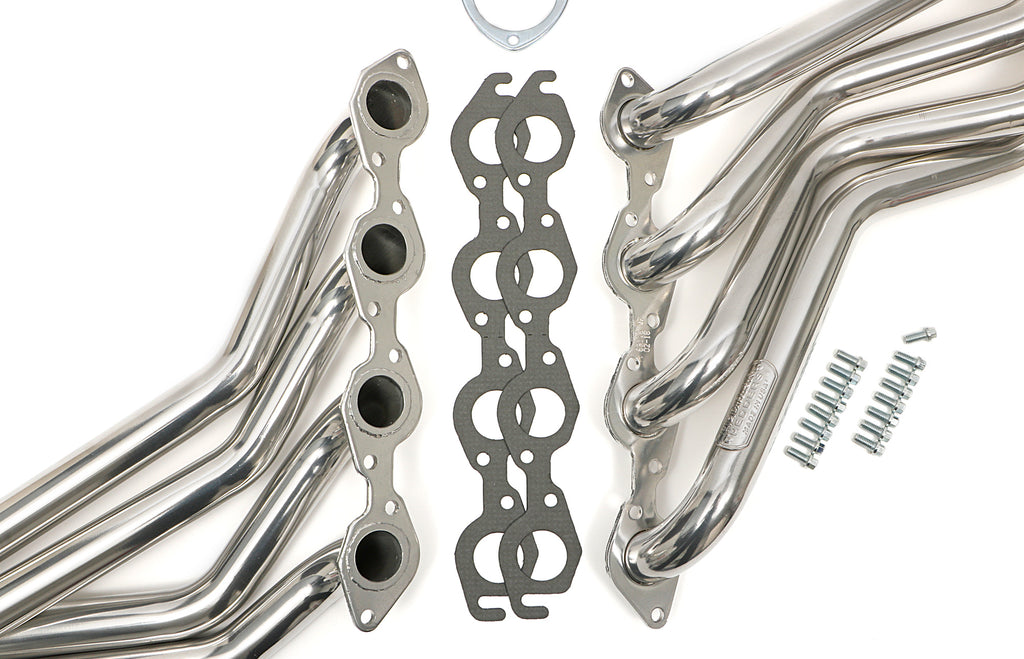 Hedman Hedders 69116 Silver Long-Tube Headers for 67-91 2WD/4WD GM Trucks w/396-502 for Select Chevrolet Blazer, Chevrolet C10, Chevrolet C10 Pickup, Chevrolet C1500, Chevrolet C20, Chevrolet C20 Pickup, Chevrolet C20 Suburban, Chevrolet C2500, Chevrolet