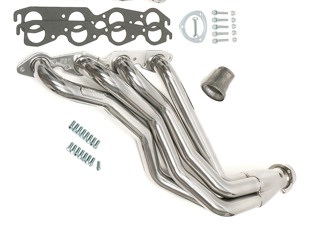 Hedman Hedders 69136 2 IN. LONG-TUBE HEADERS For 67-91 GM 396-502 2WD TRUCK/SUV- SILVER COATED for Select Chevrolet Blazer, Chevrolet C10, Chevrolet C10 Pickup, Chevrolet C1500, Chevrolet C20, Chevrolet C20 Pickup, Chevrolet C20 Suburban, Chevrolet