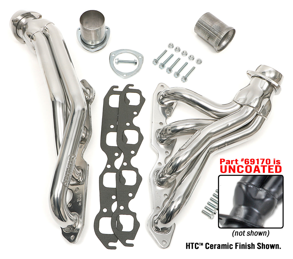 Hedman Hedders 69170 1-3/4 IN. MID-LENGTH HEADERS For 67-87 2WD GM TRUCKS 396-502 for Select Chevrolet C10 Pickup, Chevrolet C10 Suburban, Chevrolet C20 Pickup, Chevrolet C20 Suburban, Chevrolet C30 Pickup, GMC C15/C1500 Suburban, GMC C25/C2500 Pickup,
