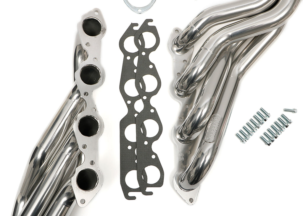 Hedman Hedders 69196 SILVER 2 IN MID-LENGTH HEADERS For 67-87 2WD GM TRUCK/SUV With 396-502 for Select Chevrolet C10 Pickup, Chevrolet C10 Suburban, Chevrolet C20 Pickup, Chevrolet C20 Suburban, Chevrolet C30 Pickup, GMC C15/C1500 Suburban, GMC C25/C2500