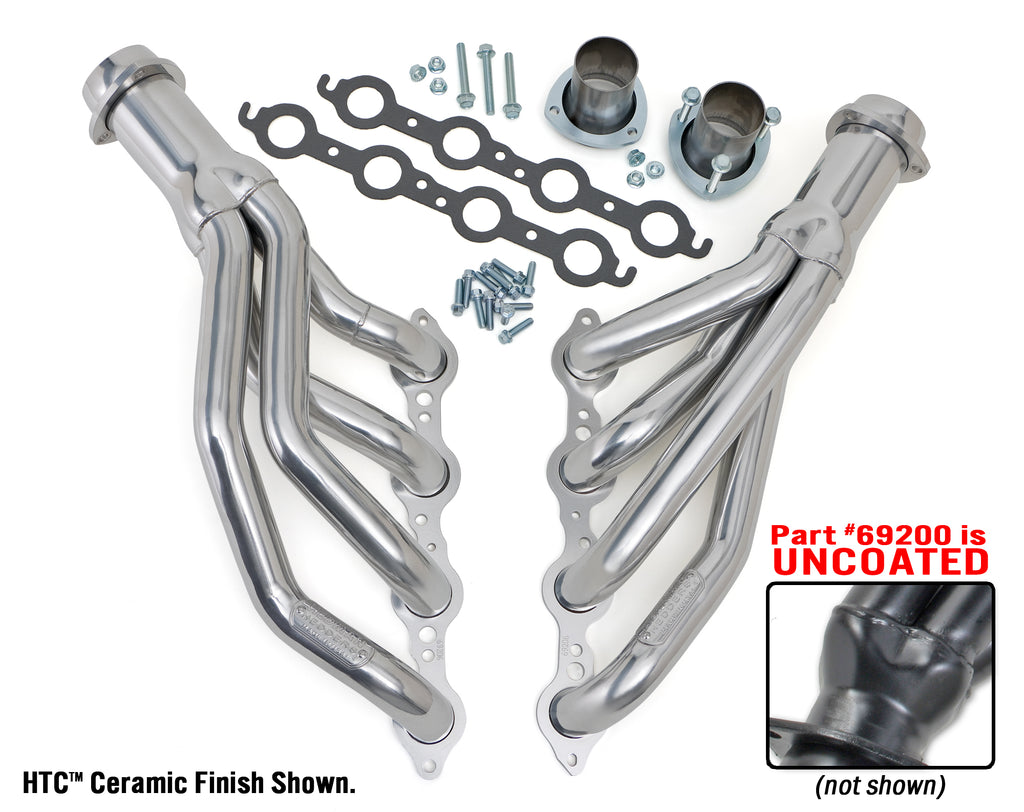 Hedman Hedders 69200 MID-LENGTH LS SWAP HEADERS; CHEVY/GMC 1988-98 (OBS) 2WD 1/2 TON TRUCKS/SUVS for Select Chevrolet C1500, Chevrolet C1500 Suburban, Chevrolet R10 Suburban, Chevrolet R1500 Suburban, Chevrolet Tahoe, GMC C1500, GMC C1500 Suburban, GMC