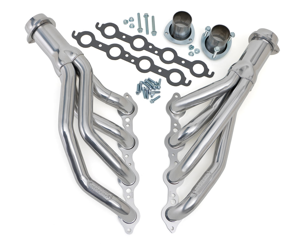 Hedman Hedders 69206 MID-LENGTH LS SWAP HEADERS; CHEVY/GMC 1988-98 (OBS) 2WD 1/2 TON TRUCKS/SUVS- HTC for Select Chevrolet C1500, Chevrolet C1500 Suburban, Chevrolet R10 Suburban, Chevrolet R1500 Suburban, Chevrolet Tahoe, GMC C1500, GMC C1500 Suburban,