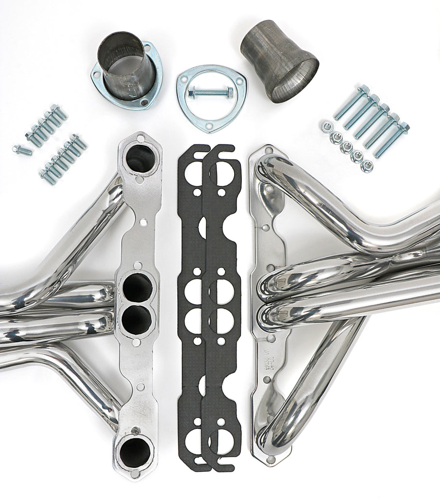 Hedman Hedders 69236 SILVER LONG-TUBE HEADERS For 67-91 GM 4WD TRUCKS/SUVS With 283-400 for Select Chevrolet Blazer, Chevrolet K10, Chevrolet K10 Pickup, Chevrolet K10 Suburban, Chevrolet K1500, Chevrolet K20, Chevrolet K20 Pickup, Chevrolet K20