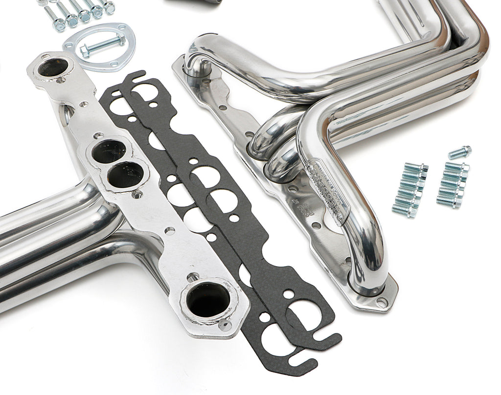 Hedman Hedders 69266 Silver Long-Tube Headers For 1955-66 GM 2WD Trucks w/283-400 for Select Chevrolet C10 Pickup, Chevrolet C20 Pickup, Chevrolet Truck, GMC Truck