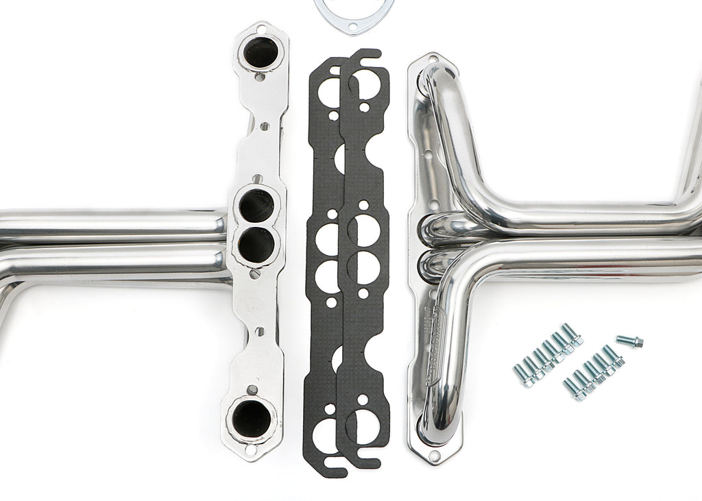 Hedman Hedders 69266 Silver Long-Tube Headers For 1955-66 GM 2WD Trucks w/283-400 for Select Chevrolet C10 Pickup, Chevrolet C20 Pickup, Chevrolet Truck, GMC Truck