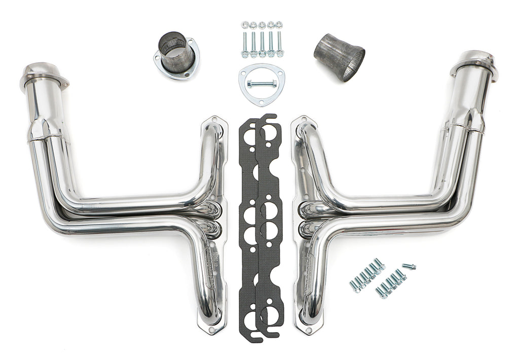 Hedman Hedders 69266 Silver Long-Tube Headers For 1955-66 GM 2WD Trucks w/283-400 for Select Chevrolet C10 Pickup, Chevrolet C20 Pickup, Chevrolet Truck, GMC Truck
