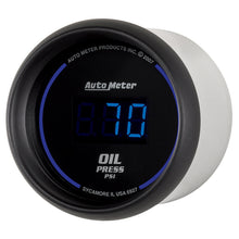 Load image into Gallery viewer, AutoMeter 6927 GAUGE, OIL PRESSURE, 2 1/16", 100PSI, DIGITAL, BLACK DIAL W/ BLUE LED