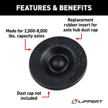 Load image into Gallery viewer, CURT 693722 CURT 693722 Universal Rubber Insert for Axle Hub Dust Cap, 2,000-8,000-lb.