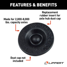 Load image into Gallery viewer, CURT 693722 CURT 693722 Universal Rubber Insert for Axle Hub Dust Cap, 2,000-8,000-lb.