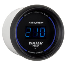 Load image into Gallery viewer, AutoMeter 6937 GAUGE, WATER TEMP, 2 1/16", 340?F, DIGITAL, BLACK DIAL W/ BLUE LED