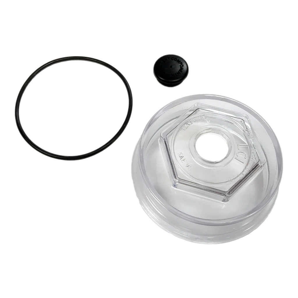 CURT 693935 Trailer Axle Oil and Dust Cap - 10,000 to 16,000 lbs. Clear