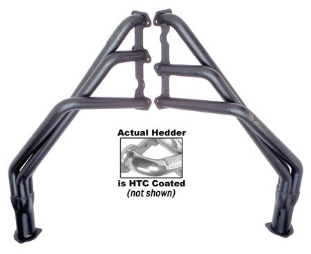 Hedman Hedders 69426 Silver Long-Tube Fenderwell Headers For 65-71 Jeep CJ with 225 V6 for Select Jeep CJ5, Jeep CJ5A, Jeep CJ6, Jeep CJ6A