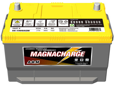 Magnacharge 65-1000AGM Battery, AGM, BCI Group 65, CCA 775