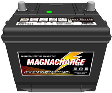 Magnacharge 70DT-550 Battery, Dual Terminal (Top/Side), BCI Group 70, CCA 400