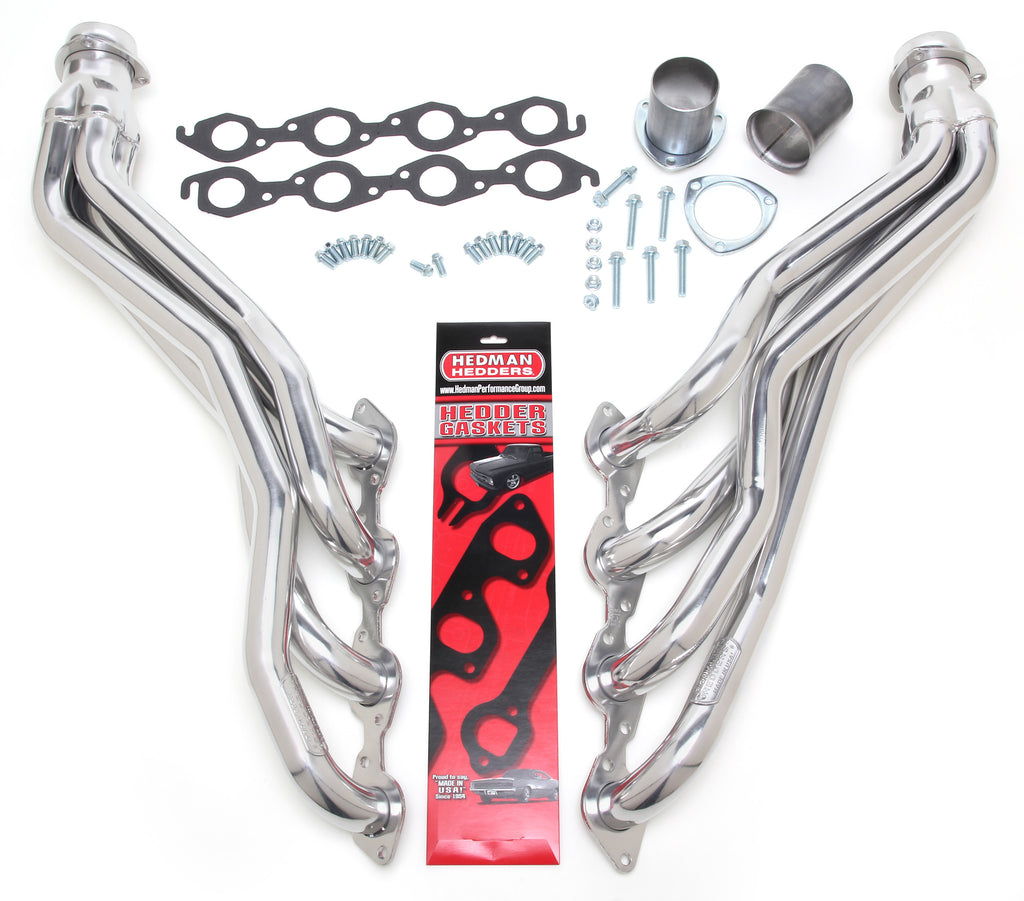 Hedman Hedders 69456 Silver Long-Tube Headers For '88-95 GM 2WD 2500-3500 7.4L Trucks for Select Chevrolet C2500, Chevrolet C3500, Chevrolet R20, Chevrolet R2500, Chevrolet R30, Chevrolet R3500, GMC C2500, GMC C3500, GMC R2500, GMC R3500