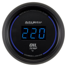 Load image into Gallery viewer, AutoMeter 6948 GAUGE, OIL TEMP, 2 1/16", 340?F, DIGITAL, BLACK DIAL W/ BLUE LED