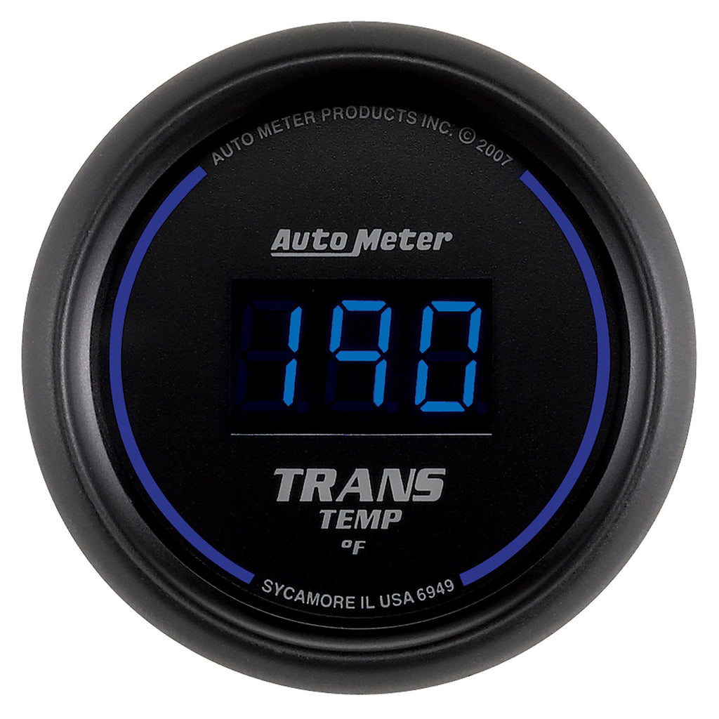 AutoMeter 6949 GAUGE, TRANS TEMP, 2 1/16", 340?F, DIGITAL, BLACK DIAL W/ BLUE LED