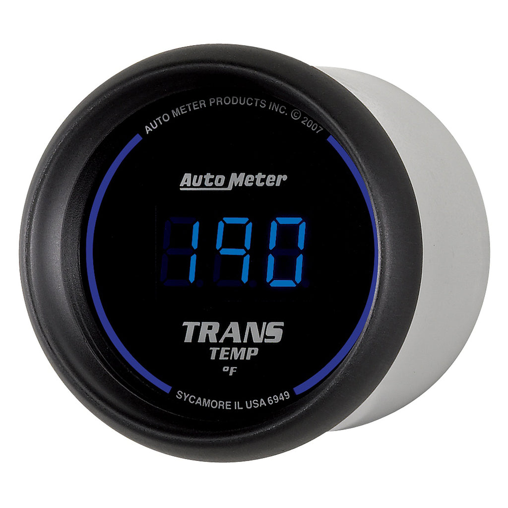 AutoMeter 6949 GAUGE, TRANS TEMP, 2 1/16", 340?F, DIGITAL, BLACK DIAL W/ BLUE LED