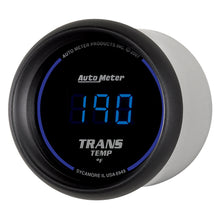 Load image into Gallery viewer, AutoMeter 6949 GAUGE, TRANS TEMP, 2 1/16", 340?F, DIGITAL, BLACK DIAL W/ BLUE LED