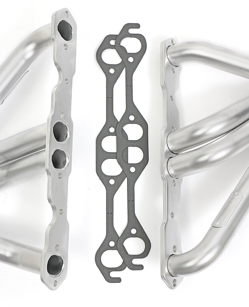 Hedman Hedders 69518 H.D. Silver Long-Tube Swap Headers For SB Chevy in 76-86 JEEP CJ for Select Jeep CJ5, Jeep CJ7