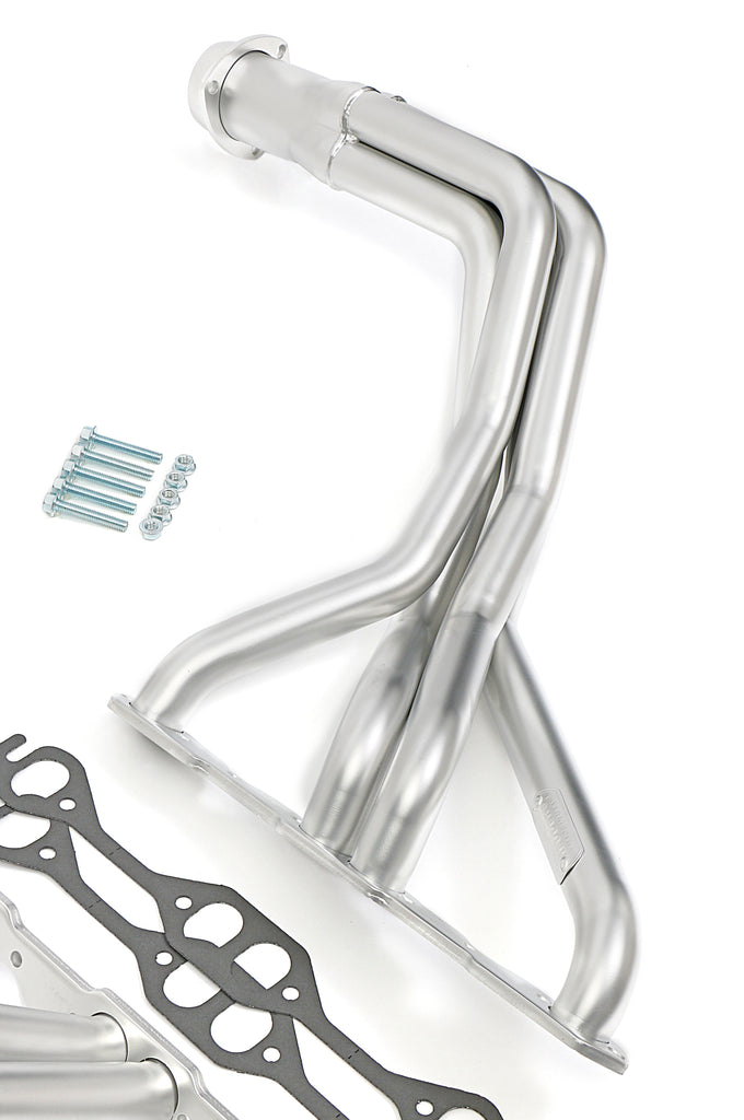 Hedman Hedders 69518 H.D. Silver Long-Tube Swap Headers For SB Chevy in 76-86 JEEP CJ for Select Jeep CJ5, Jeep CJ7