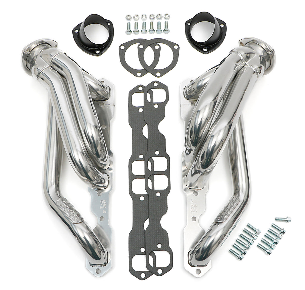 Hedman Hedders 69566 Silver 1-3/4 in Mid-Length Swap Headers For SB Chevy into 2WD S10 for Select GMC Jimmy