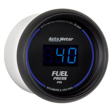Load image into Gallery viewer, AutoMeter 6963 GAUGE, FUEL PRESSURE, 2 1/16", 100PSI, DIGITAL, BLACK DIAL W/ BLUE LED