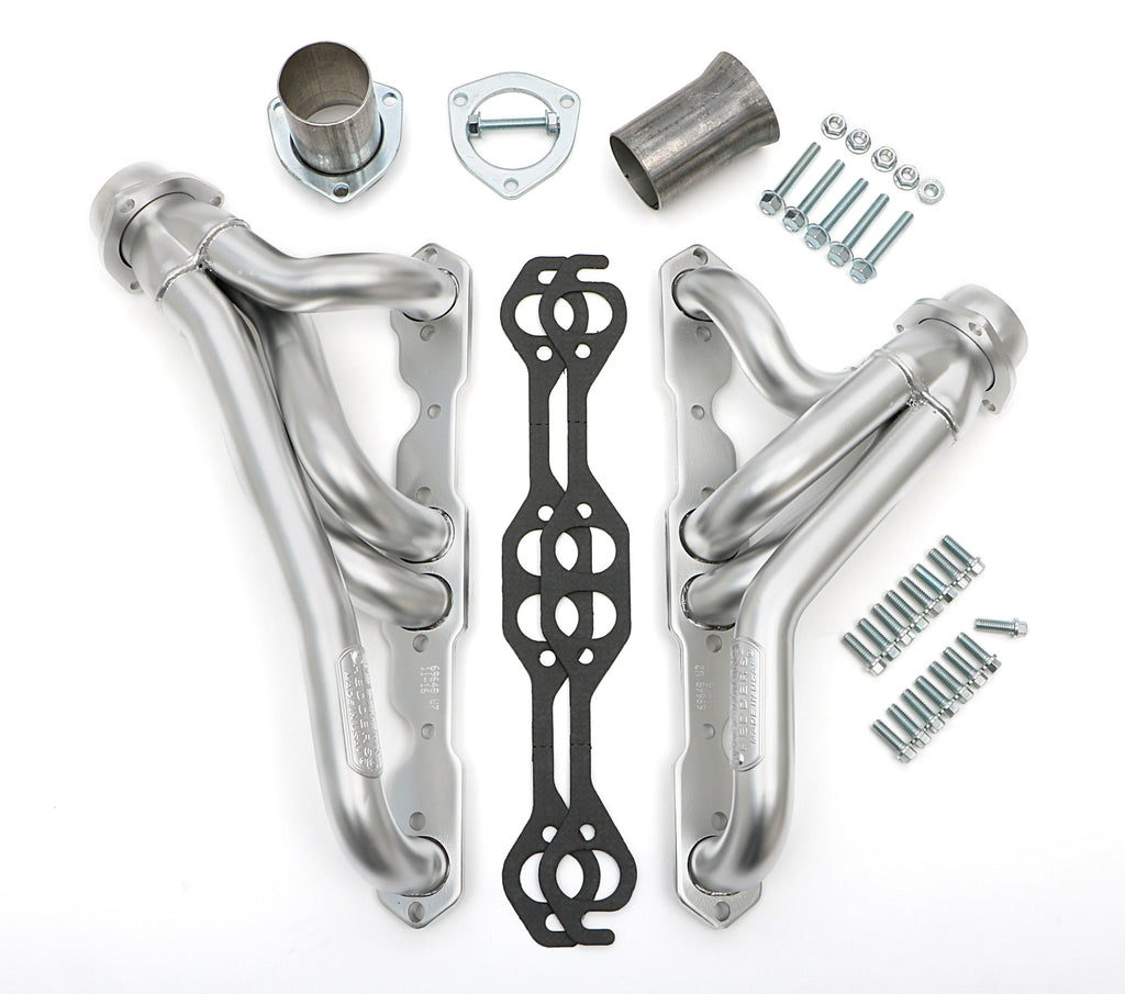 Hedman Hedders 69648 HD Silver Mid-Length Swap Headers For SB Chevy in 87-95 Wrangler for Select Jeep Wrangler