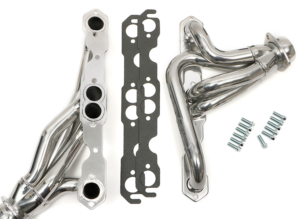 Hedman Hedders 69676 Silver Mid-Length Swap Headers For SB Chevy in 76-86 JEEP CJ for Select Jeep CJ5, Jeep CJ7