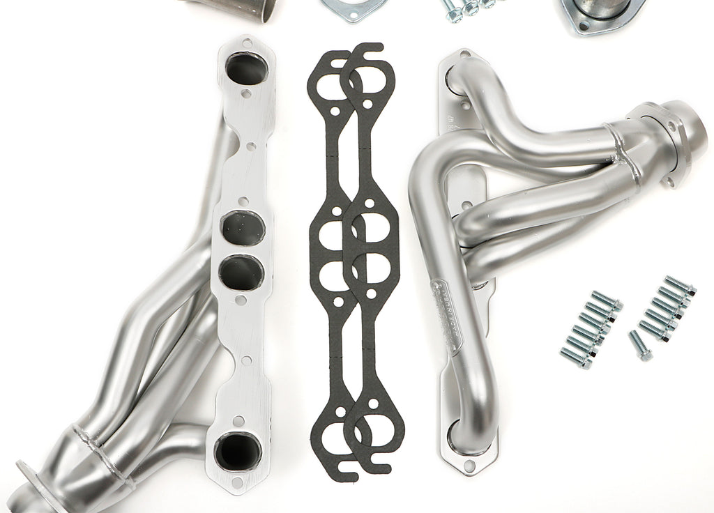 Hedman Hedders 69678 H.D. Silver Mid-Length Swap Headers For SB Chevy in 76-86 JEEP CJ for Select Jeep CJ5, Jeep CJ7