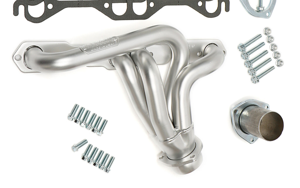 Hedman Hedders 69678 H.D. Silver Mid-Length Swap Headers For SB Chevy in 76-86 JEEP CJ for Select Jeep CJ5, Jeep CJ7
