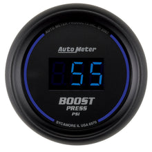 Load image into Gallery viewer, AutoMeter 6970 GAUGE, BOOST, 2 1/16", 60PSI, DIGITAL, BLACK DIAL W/ BLUE LED
