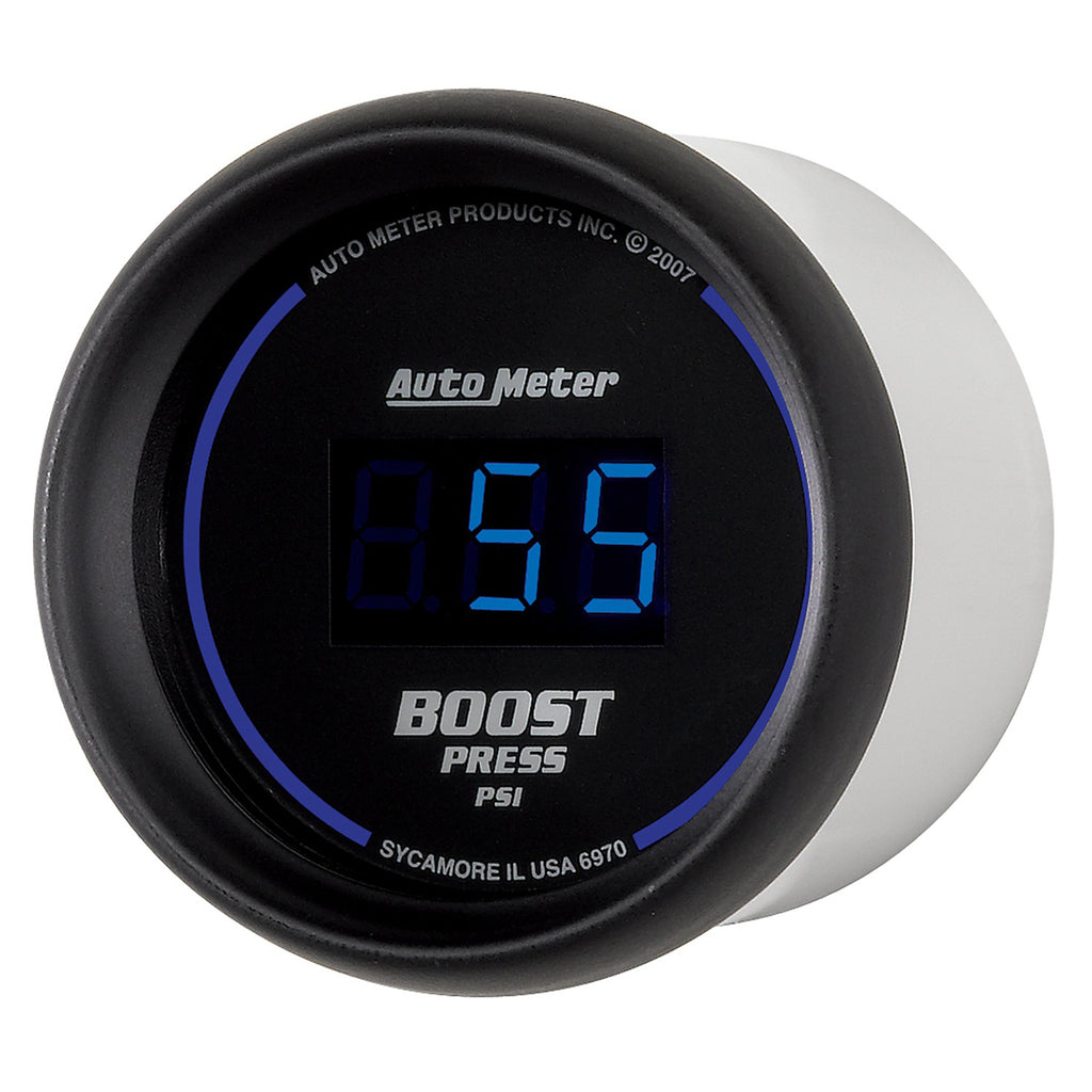 AutoMeter 6970 GAUGE, BOOST, 2 1/16", 60PSI, DIGITAL, BLACK DIAL W/ BLUE LED