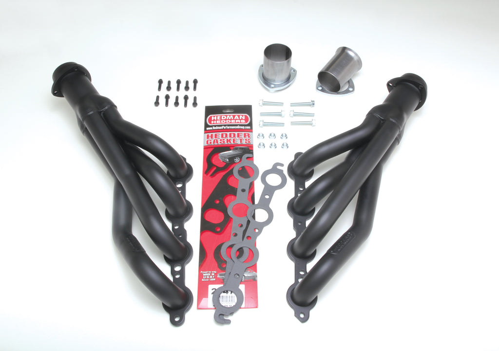 Hedman Hedders 69713 Black Mid-Length LS Swap Headers For '67-87 GM 2WD Truck/Suburban for Select GMC C25/C2500 Suburban