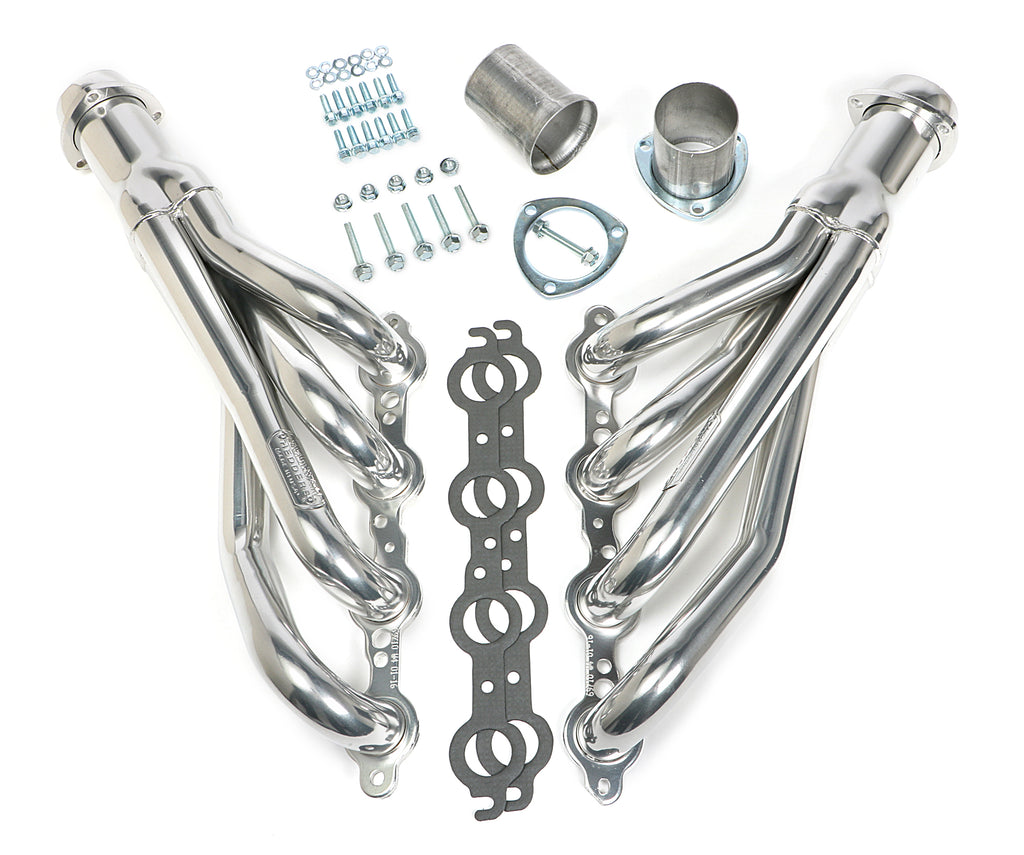 Hedman Hedders 69716 Silver Mid-Length LS Swap Headers For 67-87 GM 2WD Truck/Suburban for Select GMC C25/C2500 Suburban