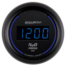Load image into Gallery viewer, AutoMeter 6974 GAUGE, NITROUS PRESSURE, 2 1/16", 1600PSI, DIGITAL, BLACK DIAL W/ BLUE LED