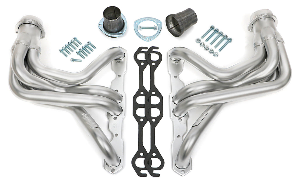 Hedman Hedders 69830 HD Silver Long-Tube Headers For 67-91 GM 4WD Trucks with 283-400 for Select Chevrolet Blazer, Chevrolet K10, Chevrolet K10 Pickup, Chevrolet K10 Suburban, Chevrolet K1500, Chevrolet K20, Chevrolet K20 Pickup, Chevrolet K20 Suburban,