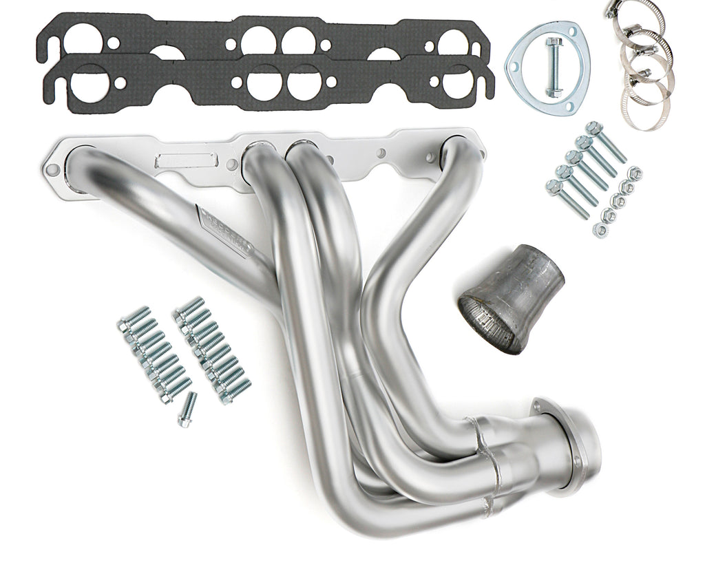 Hedman Hedders 69837 HD SILVER LONG-TUBE E.O. HEADERS For 67-91 GM 4WD SB TRUCKS Without A.I.R. for Select Chevrolet Blazer, Chevrolet K10, Chevrolet K10 Pickup, Chevrolet K10 Suburban, Chevrolet K1500, Chevrolet K20, Chevrolet K20 Pickup, Chevrolet K20