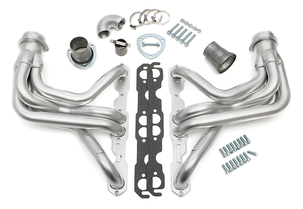 Hedman Hedders 69837 HD SILVER LONG-TUBE E.O. HEADERS For 67-91 GM 4WD SB TRUCKS Without A.I.R. for Select Chevrolet Blazer, Chevrolet K10, Chevrolet K10 Pickup, Chevrolet K10 Suburban, Chevrolet K1500, Chevrolet K20, Chevrolet K20 Pickup, Chevrolet K20