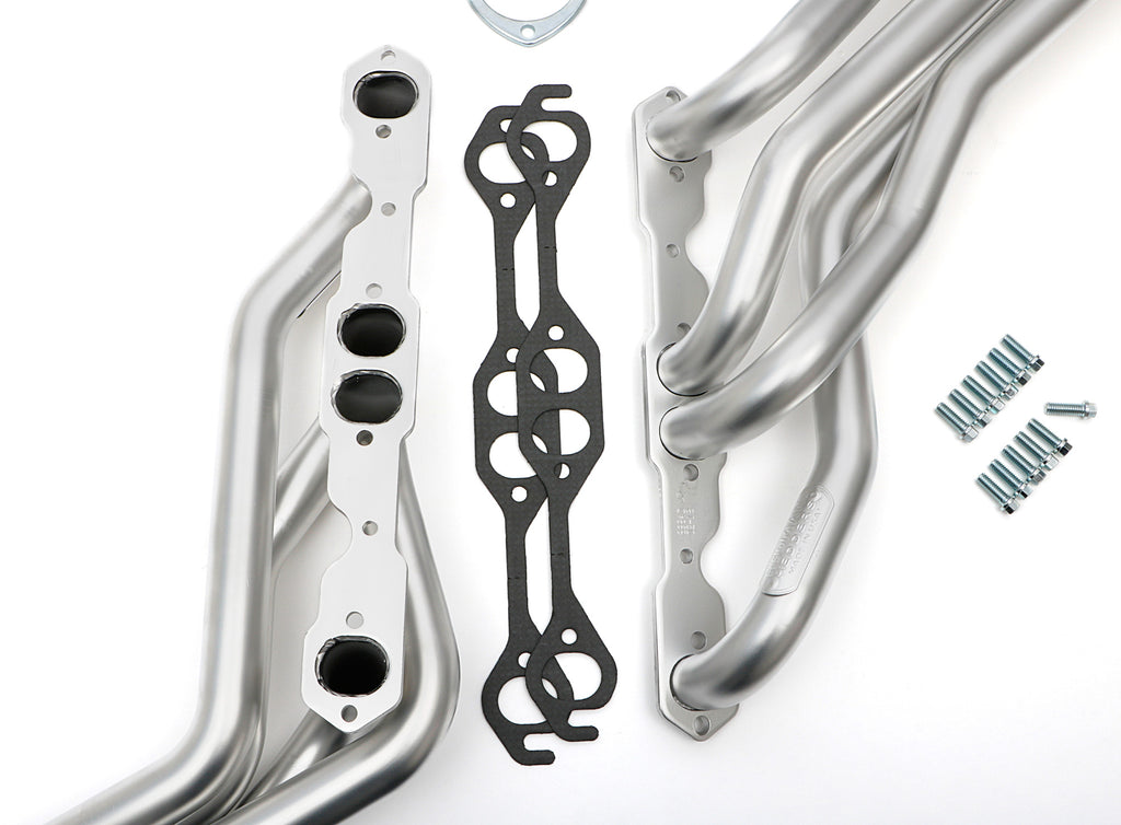 Hedman Hedders 69840 HD SILVER LONG-TUBE HEADERS For 88-95 5.0-5.7L GM 2WD/4WD TRUCKS Without A.I.R. for Select Chevrolet C1500, Chevrolet C2500, Chevrolet C3500, Chevrolet K1500, Chevrolet K2500, Chevrolet K3500, Chevrolet R20, Chevrolet R2500,