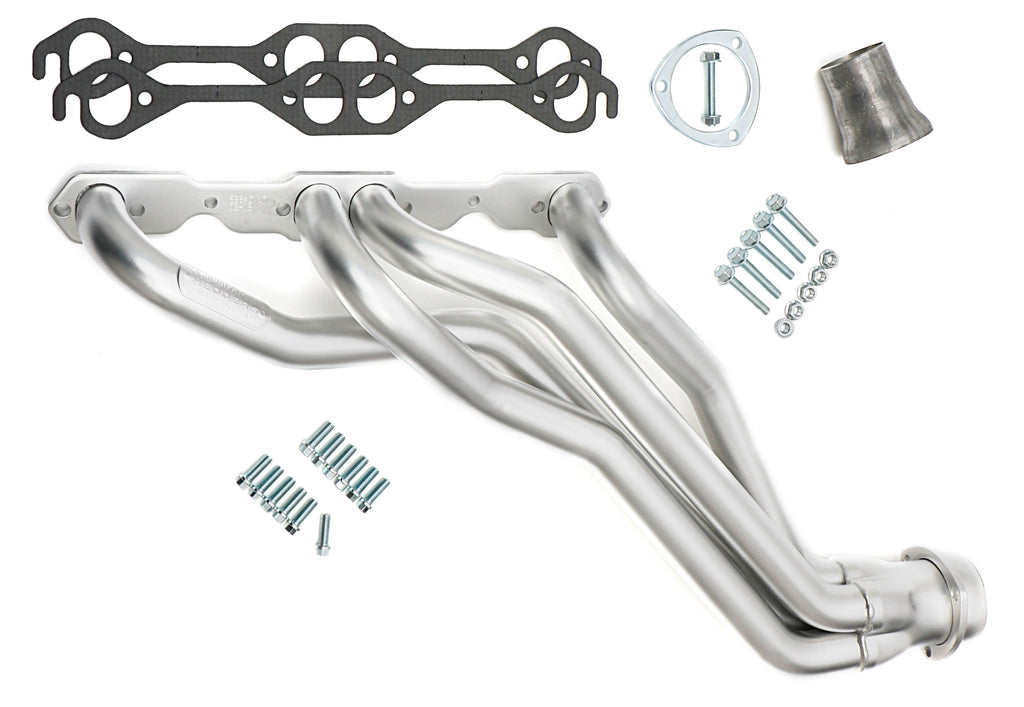 Hedman Hedders 69840 HD SILVER LONG-TUBE HEADERS For 88-95 5.0-5.7L GM 2WD/4WD TRUCKS Without A.I.R. for Select Chevrolet C1500, Chevrolet C2500, Chevrolet C3500, Chevrolet K1500, Chevrolet K2500, Chevrolet K3500, Chevrolet R20, Chevrolet R2500,