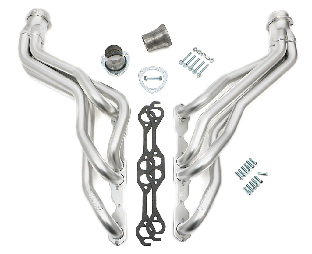 Hedman Hedders 69840 HD SILVER LONG-TUBE HEADERS For 88-95 5.0-5.7L GM 2WD/4WD TRUCKS Without A.I.R. for Select Chevrolet C1500, Chevrolet C2500, Chevrolet C3500, Chevrolet K1500, Chevrolet K2500, Chevrolet K3500, Chevrolet R20, Chevrolet R2500,