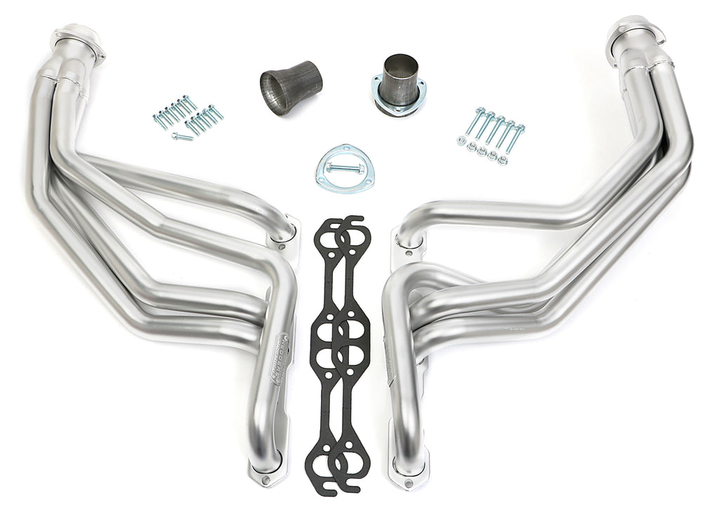 Hedman Hedders 69892 HD Silver Long-Tube Clutch Headers For 67-91 GM 283-400 Truck/SUV for Select Chevrolet C10, Chevrolet C10 Pickup, Chevrolet C10 Suburban, Chevrolet C20, Chevrolet C20 Pickup, Chevrolet C20 Suburban, Chevrolet C30, Chevrolet C30