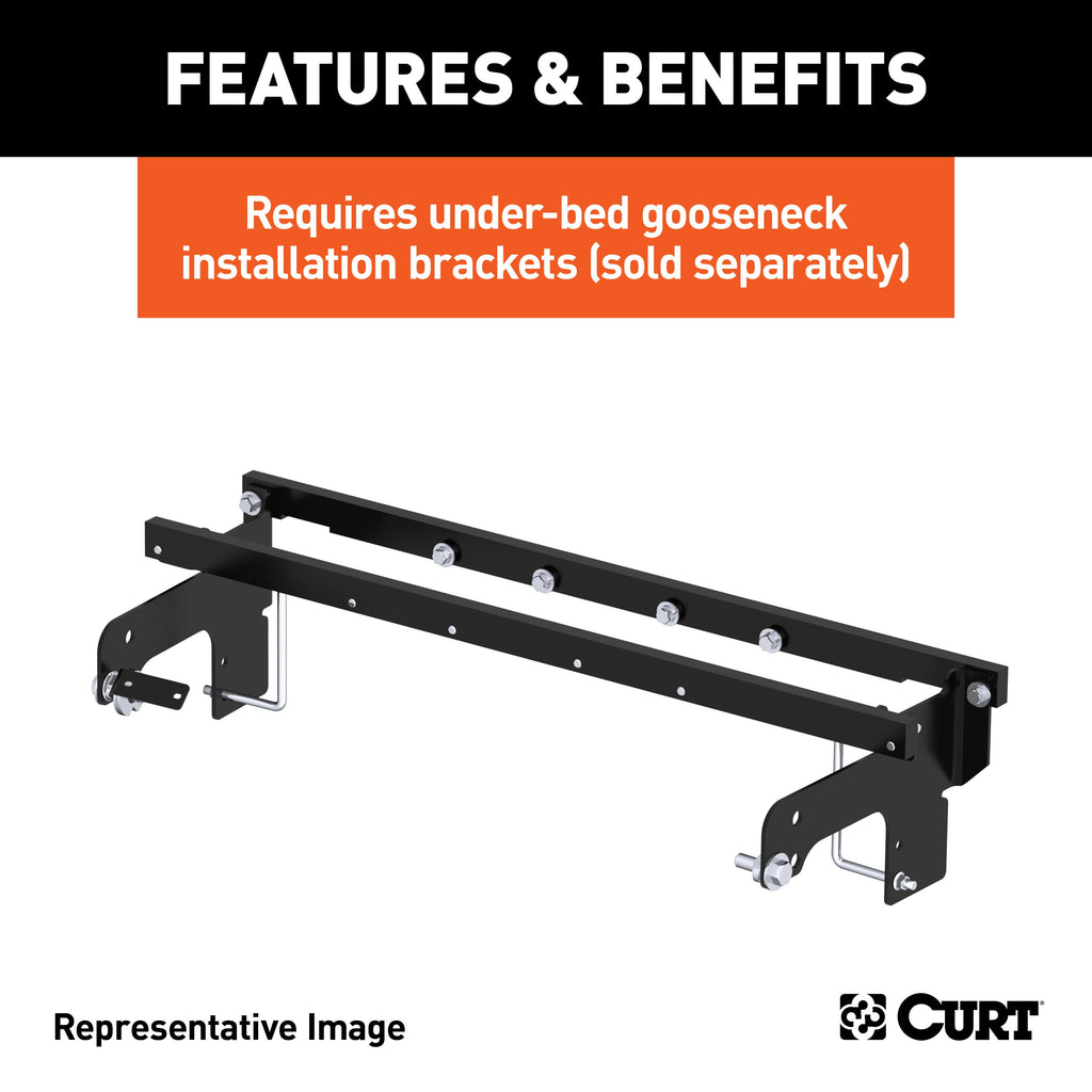 CURT 60640 CURT 60640 Quick Goose II Gooseneck Hitch; 30;000 lbs; 2-5/16-Inch Ball - Truck Part Superstore