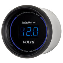 Load image into Gallery viewer, AutoMeter 6993 GAUGE, VOLTMETER, 2 1/16", 18V, DIGITAL, BLACK DIAL W/ BLUE LED