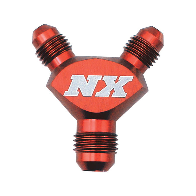 6An-X-4An-X-4An-Billet-Pure-Flo-Y-Fitting---Red