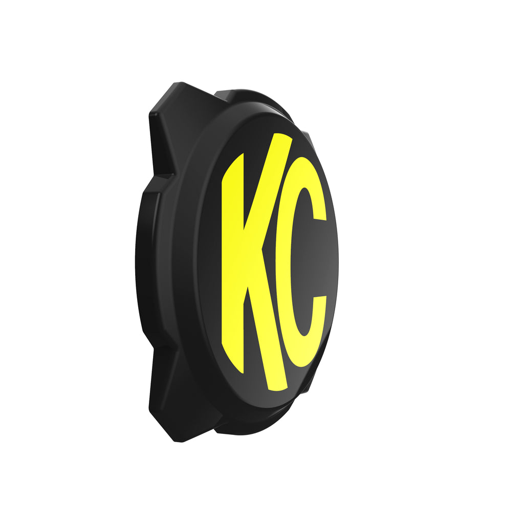 6In.-Hard-Cover-For-Gravity-Pro6-Led-Lights-(Single)---Black-WYellow-Kc-Logo