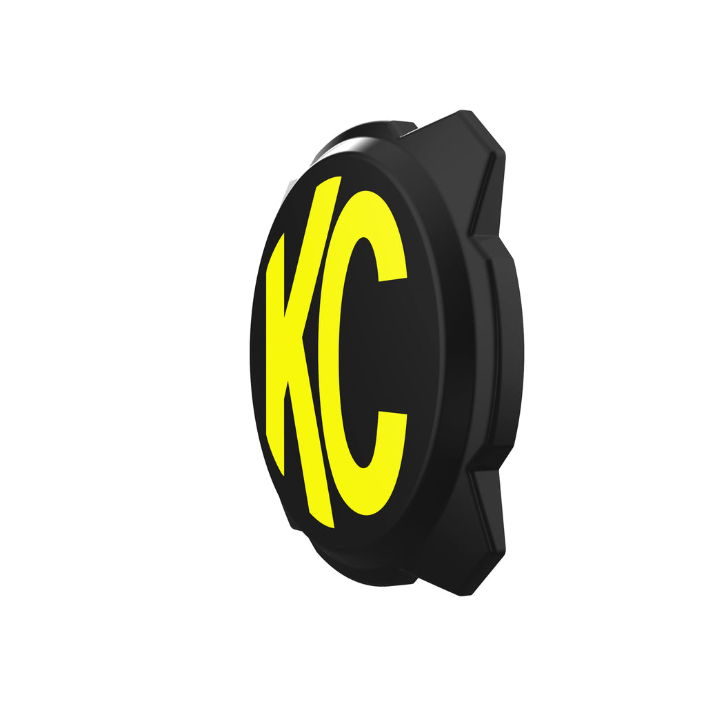 6In.-Hard-Cover-For-Gravity-Pro6-Led-Lights-(Single)---Black-WYellow-Kc-Logo